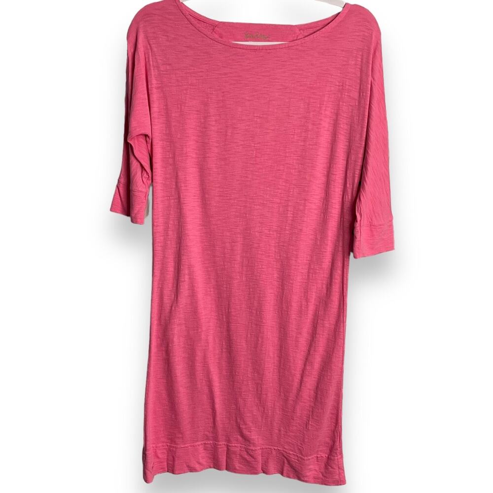 Lilly Pulitzer T-Shirt Dress Women's XS Pink Lightweight Travel Comfy Barbiecore